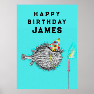 Poster amusant de fête d'anniversaire