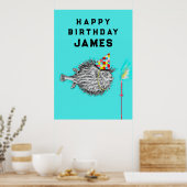 Poster amusant de fête d'anniversaire (Cuisine)