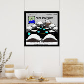 Poster amusant de la réunion d'entreprise à la coq (Cuisine)