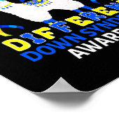 Poster Amusant D'Être Différent Sensibilisation Au Syndro (Coin)