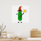 Poster Amusant Dill Picker Wizard et baguette magique (Cuisine)