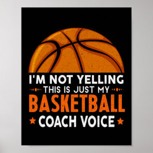Poster Amusant entraîneur de basket-ball