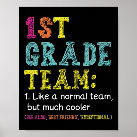 Poster Amusant Équipe 1ère Classe Comme Normal Mais Glaci (Devant)