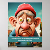 Poster Amusant Eternal Youth jalon Anniversaire (Devant)