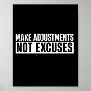 Poster Amusant Faire Des Ajustements Non Excusent Motivat