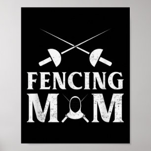 Poster Amusant Fencing Maman Citation Fencer Maman Humour