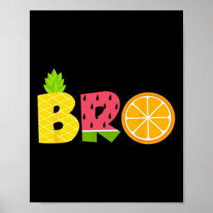 Poster Amusant Frère Fruitaire Amoureux Summer Boys Fruit