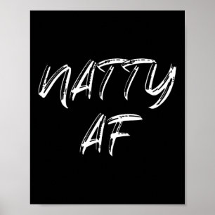 Poster Amusant Gym entraînement 100% Natty Af Bodybuildin