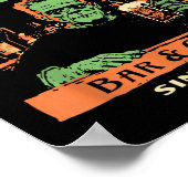 Poster Amusant Halloween Frank Et Stein's Bar Grill (Coin)