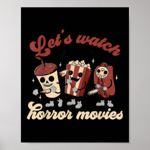 Poster Amusant Halloween Regardons Des Films D'Horreur Et