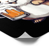 Poster Amusant Hamster De Noël Avec Bière Comique (Coin)