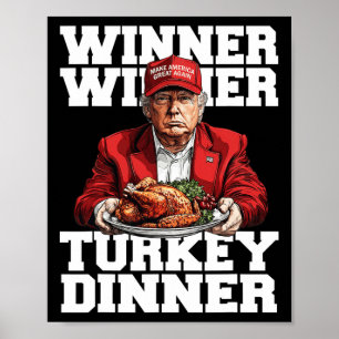 Poster Amusant Humour Trump Gagnant Dîner Turquie
