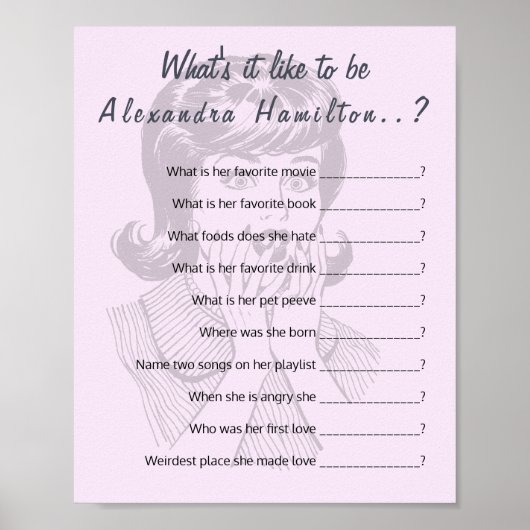 Poster Amusant jeu de questions de parti 40e anniversaire (Devant)