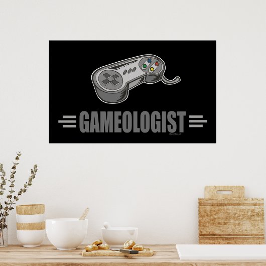 Poster Amusant jeu vidéo (Cuisine)