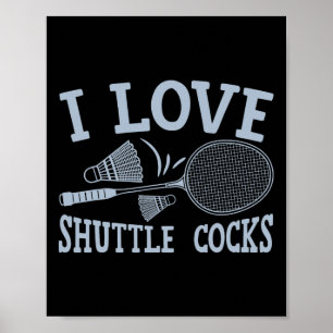 Poster Amusant Joueur Badminton Match Jeu Joke