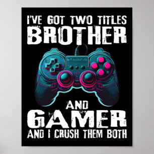Poster Amusant Joueur Dit Pour Les Garçons Ados Jeu Vidéo