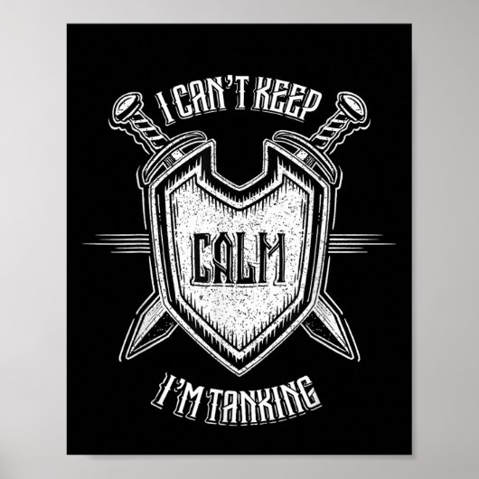 Poster Amusant Joueur Rpg Je ne peux pas garder le calme (Devant)