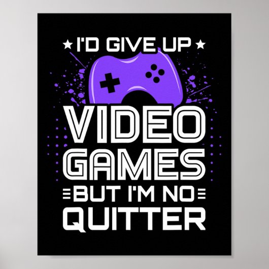 Poster Amusant Joueur Vidéo - Jeu Console Pc - Jeu Vidéo (Devant)