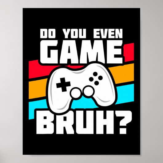 Poster Amusant Joueur Vidéo - Jeu Console Pc - Jeu Vidéo (Devant)