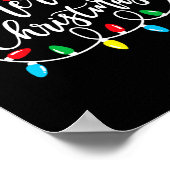 Poster Amusant Joyeux Noël Lumières Noël Famille Hommes F (Coin)