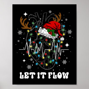 Poster Amusant Laisser Flow Anatomie Coeur Cardiaque Infi