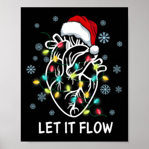 Poster Amusant Laisser Flow Anatomie Coeur Cardiaque Infi