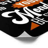 Poster amusant lundi café mot art (Coin)