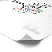 Poster Amusant Mahjong Mah-tini Queue de Marée Mahjong (Coin)