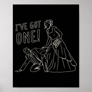 Poster Amusant Mariage Conception De Mariée Et De Pièce