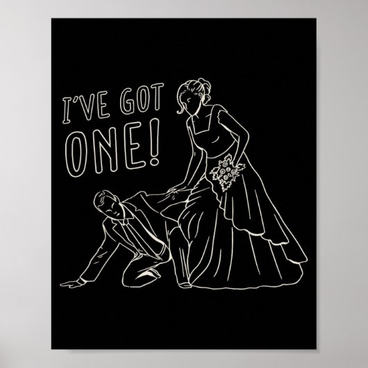 Poster Amusant Mariage Conception De Mariée Et De Pièce (Devant)