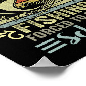 Poster Amusant Né Pour Aller Pêcher B Poisson Pêcheur Gar (Coin)