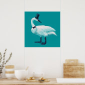 Poster Amusant observation des oiseaux de cygne (Cuisine)