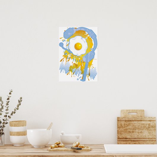 Poster Amusant_Oeuf_Frit (Cuisine)