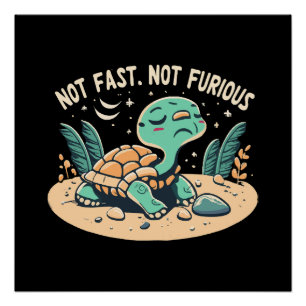 Poster Amusant Pas Rapide Pas Furieux