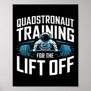 Poster Amusant Poids Bodybuilding Gymnase Fitness Astro