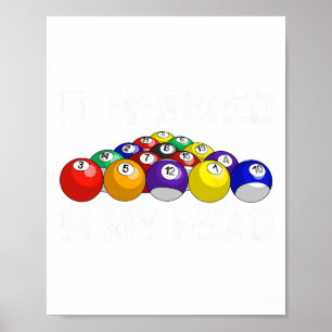 Poster Amusant Pool Art Pour Hommes Femmes Billard Lover 