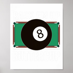 Poster Amusant Pool Player Billiards Cadeau Rack Em Up
