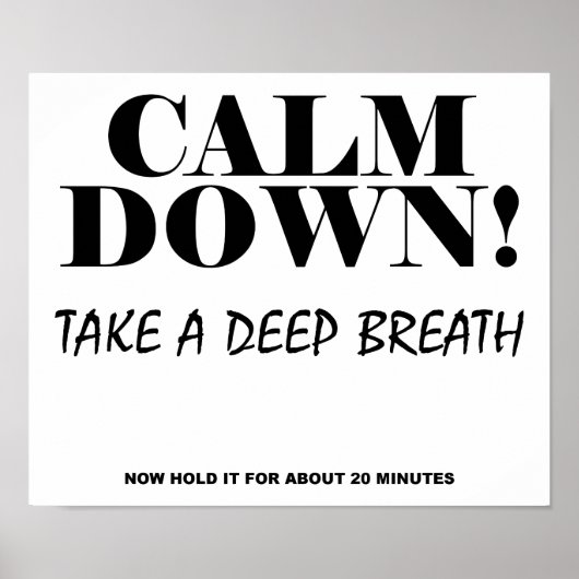 Poster amusant pour respirer (Devant)