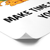 Poster Amusant Prenez le temps pour le yoga Wall art (Coin)