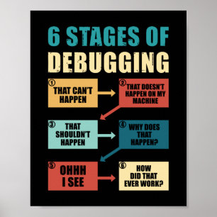 Poster Amusant programmeur de débogage cadeau Coding Love