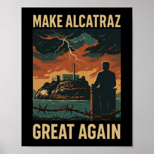 Poster Amusant Rendre Alcatraz grand à nouveau Sf Rock Al
