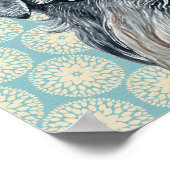 Poster Amusant Retro Mittelschnauzer Fond d'écran de la s (Coin)