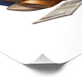 Poster Amusant Senior avec les oiseaux (Coin)