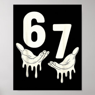 Poster Amusant Six Sept 6 7 Drôle 67 Argot Gen Alpha 6-7
