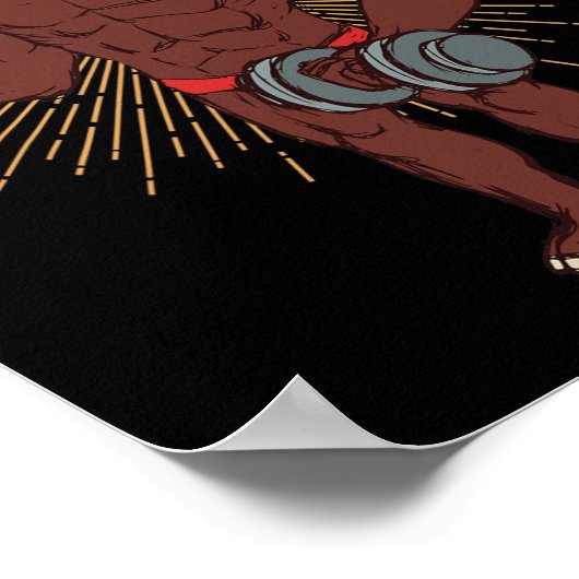 Poster Amusant Sloth Exercice Poids Lifting Gym Ra (Coin)