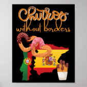 Poster Amusant Snack Churros sans frontières (Devant)