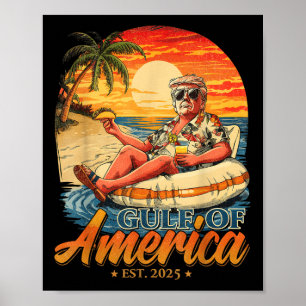 Poster Amusant Trump Golfe Des États-Unis Amérique Est 20