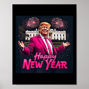 Poster Amusant Trump New Year Party 2025 Trump New Year N