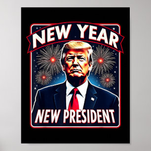 Poster Amusant Trump New Year Party 2025 Trump New Year N