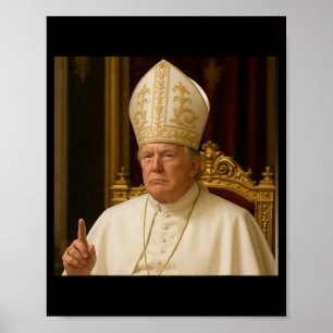 Poster Amusant Trump Pope mème Gear Républ catholique du
